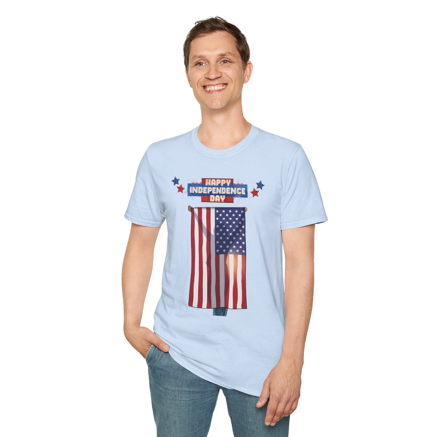 July 4th Flag Holder - Unisex T- Shirt