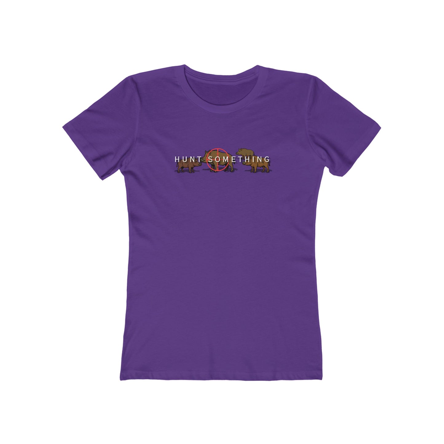 Hunt Something Wild Hog Tee - Women’s Boyfriend Fit Celebration T-Shirt