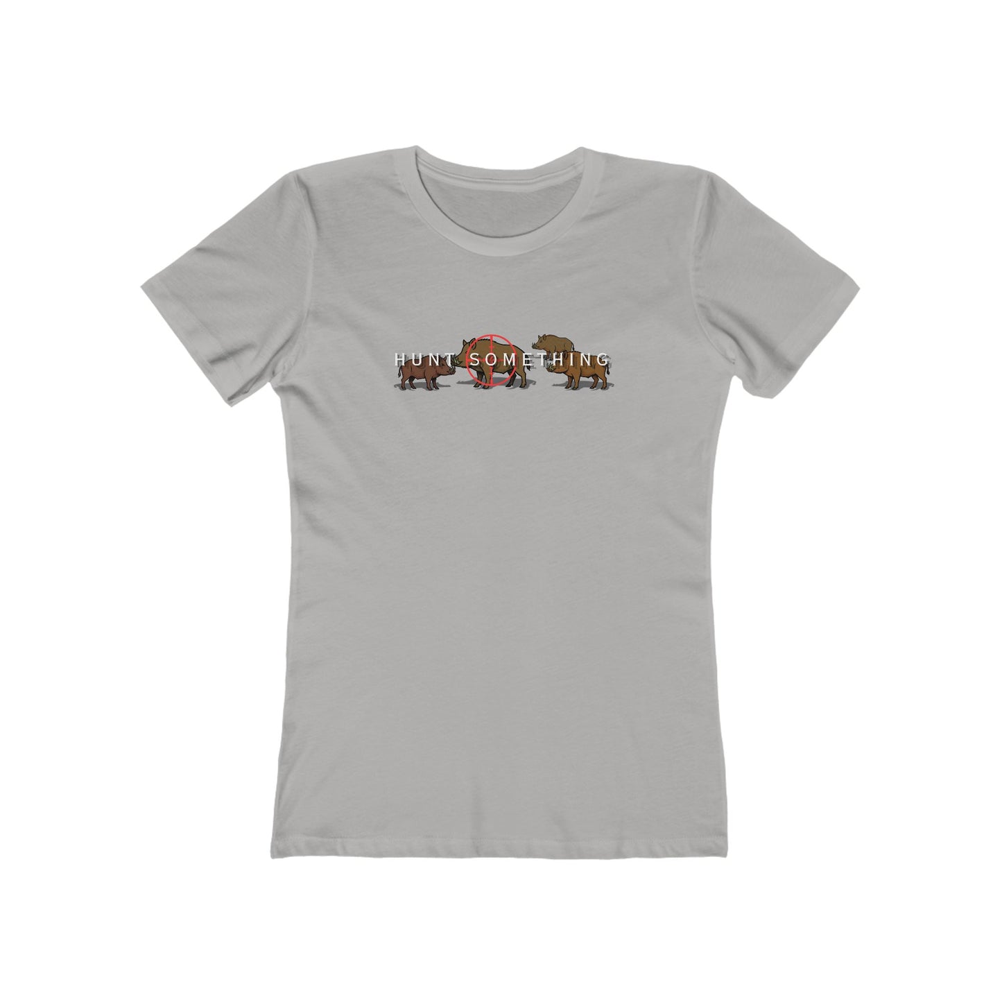 Hunt Something Wild Hog Tee - Women’s Boyfriend Fit Celebration T-Shirt