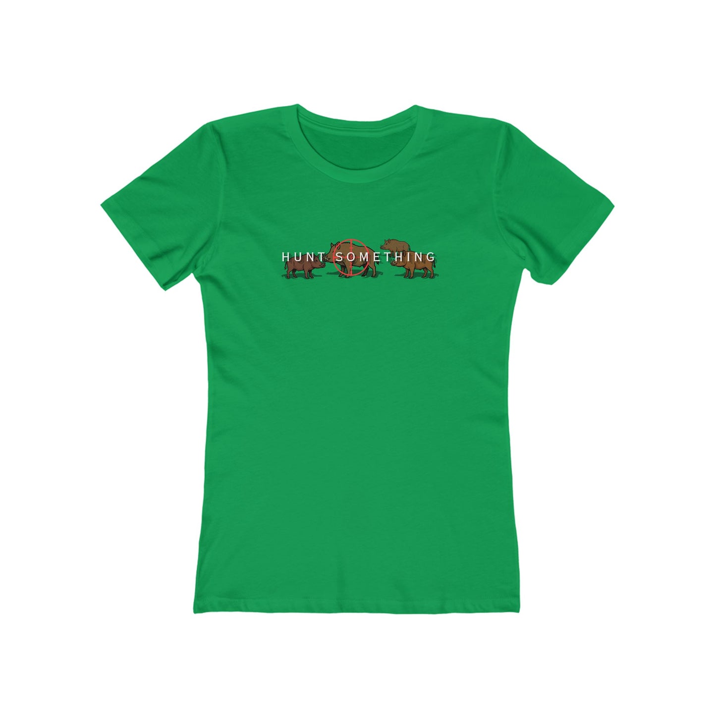 Hunt Something Wild Hog Tee - Women’s Boyfriend Fit Celebration T-Shirt