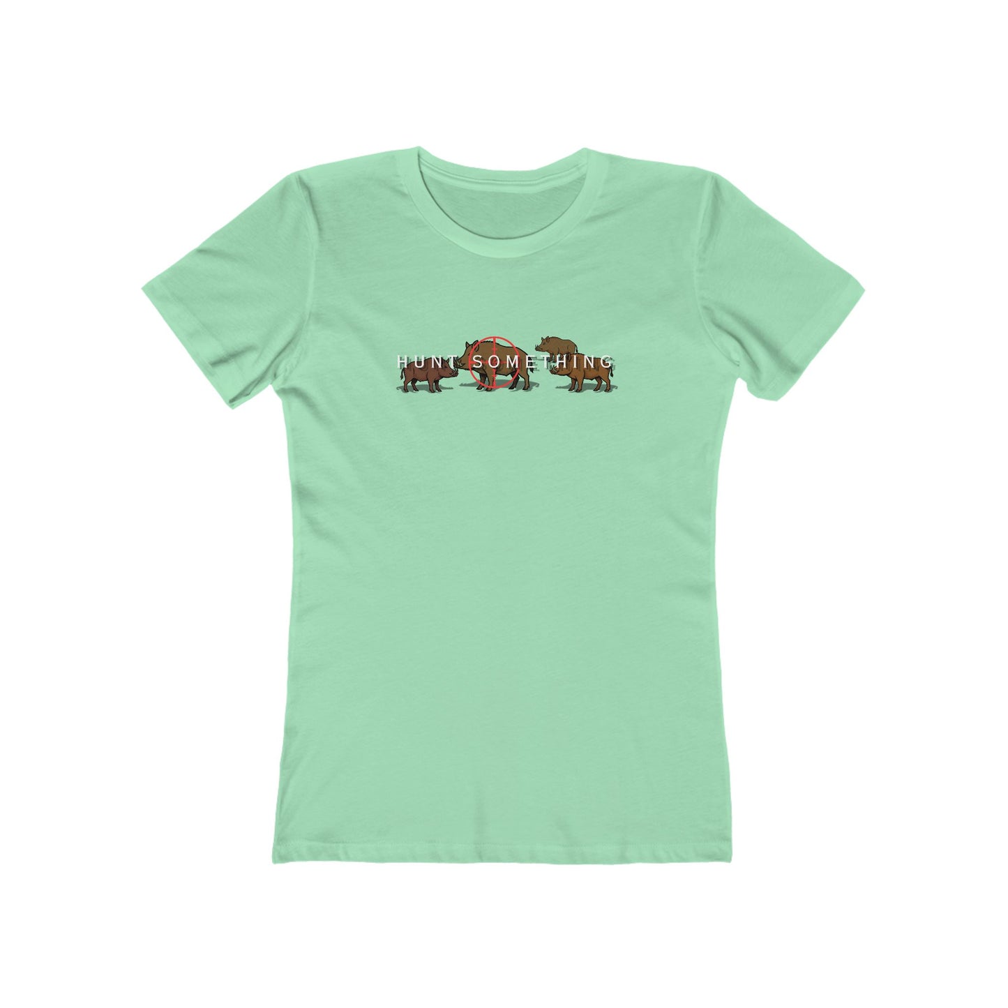 Hunt Something Wild Hog Tee - Women’s Boyfriend Fit Celebration T-Shirt