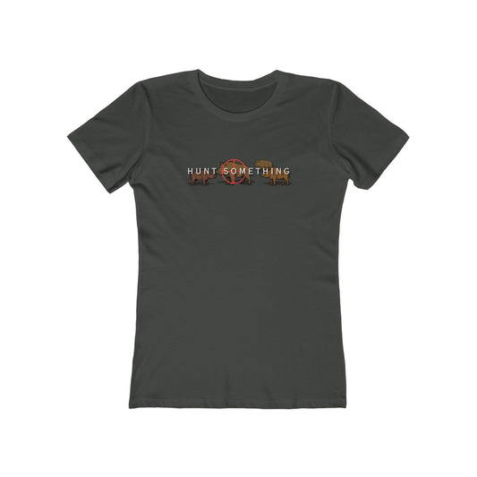 Hunt Something Wild Hog Tee - Women’s Boyfriend Fit Celebration T-Shirt