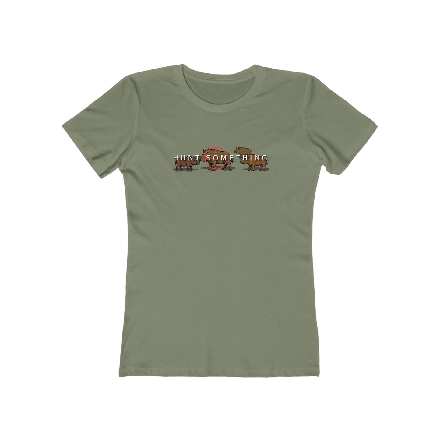 Hunt Something Wild Hog Tee - Women’s Boyfriend Fit Celebration T-Shirt