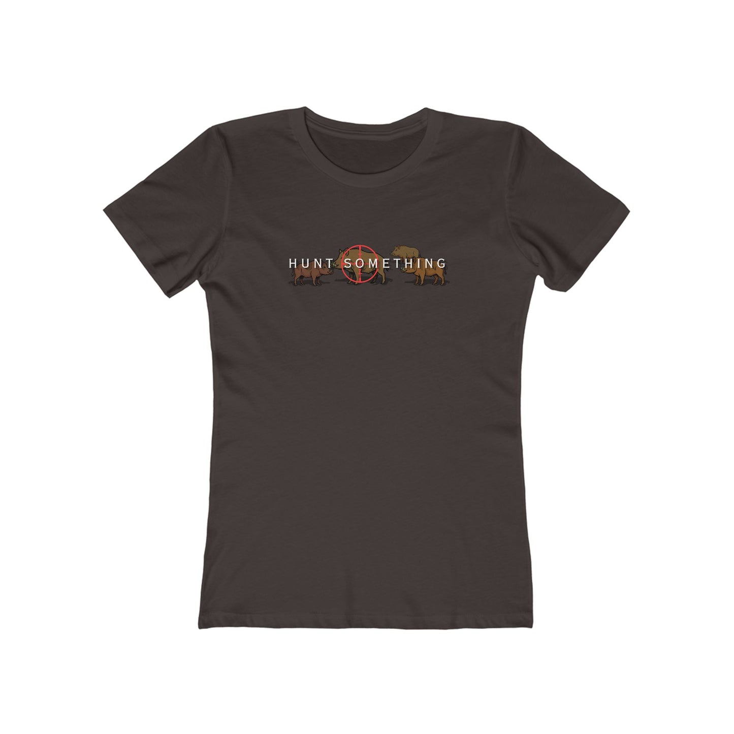 Hunt Something Wild Hog Tee - Women’s Boyfriend Fit Celebration T-Shirt