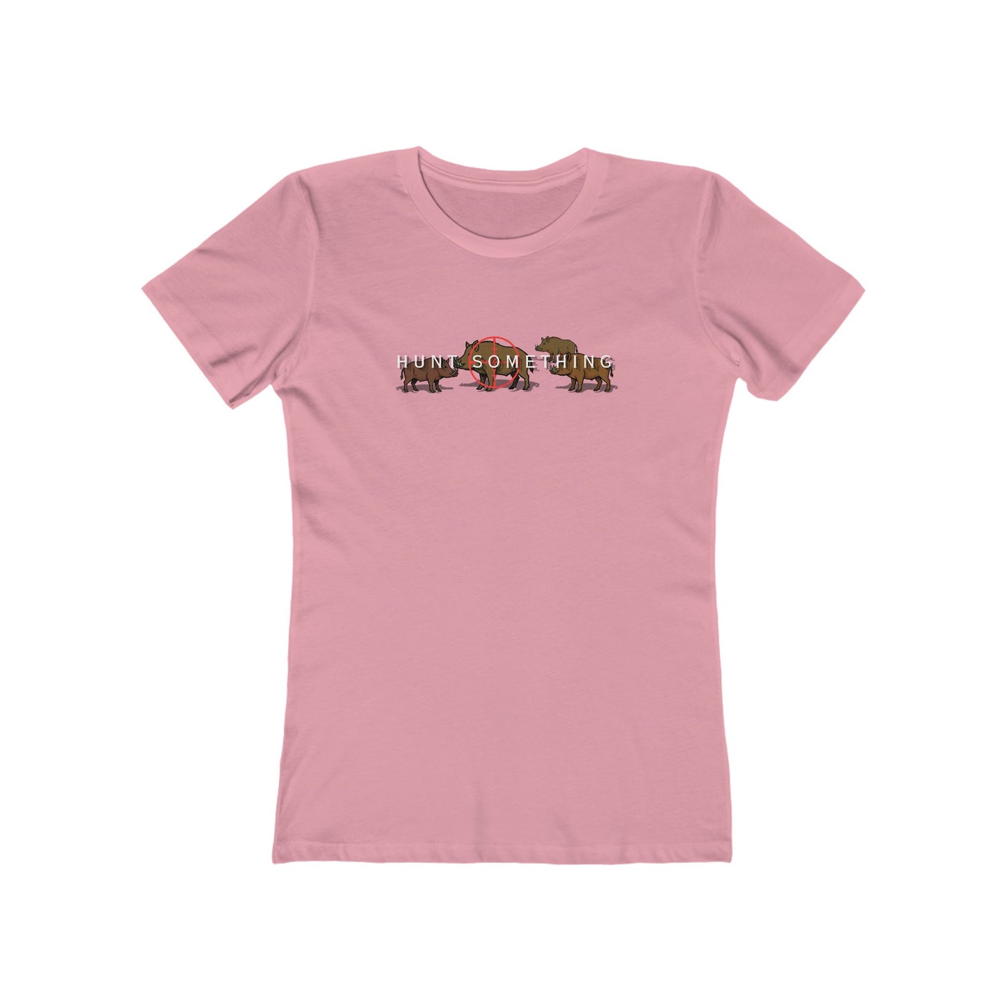 Hunt Something Wild Hog Tee - Women’s Boyfriend Fit Celebration T-Shirt