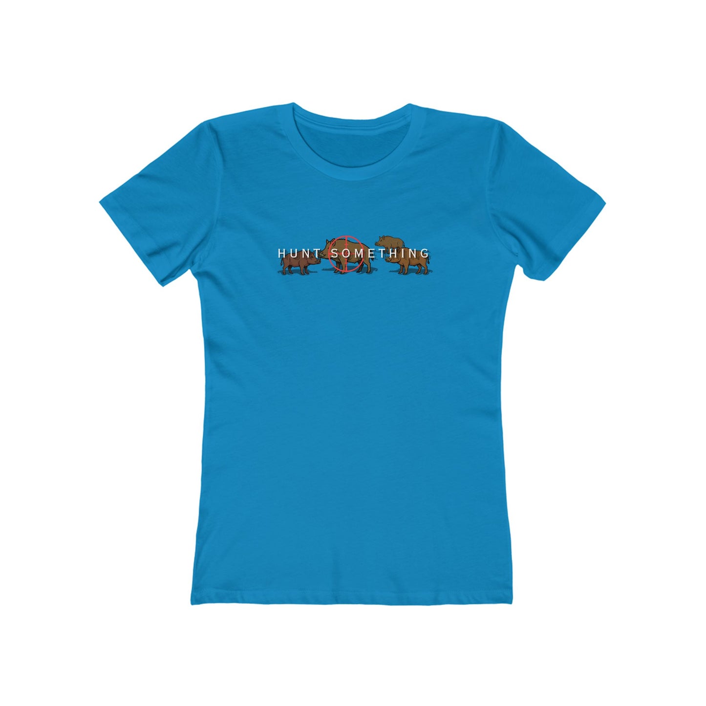Hunt Something Wild Hog Tee - Women’s Boyfriend Fit Celebration T-Shirt