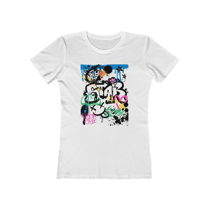 Graffiti Women B Ball Tee - Women’s Boyfriend Fit Celebration T-Shirt