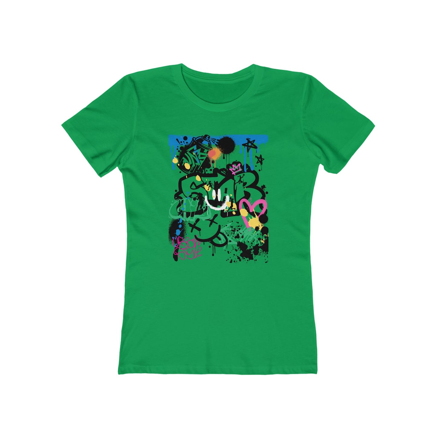 Graffiti Women B Ball Tee - Women’s Boyfriend Fit Celebration T-Shirt