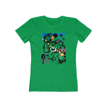 Graffiti Women B Ball Tee - Women’s Boyfriend Fit Celebration T-Shirt