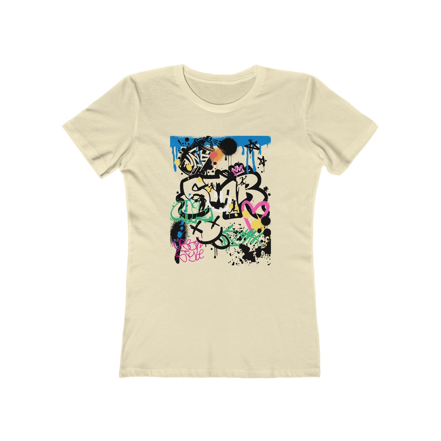 Graffiti Women B Ball Tee - Women’s Boyfriend Fit Celebration T-Shirt