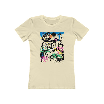 Graffiti Women B Ball Tee - Women’s Boyfriend Fit Celebration T-Shirt