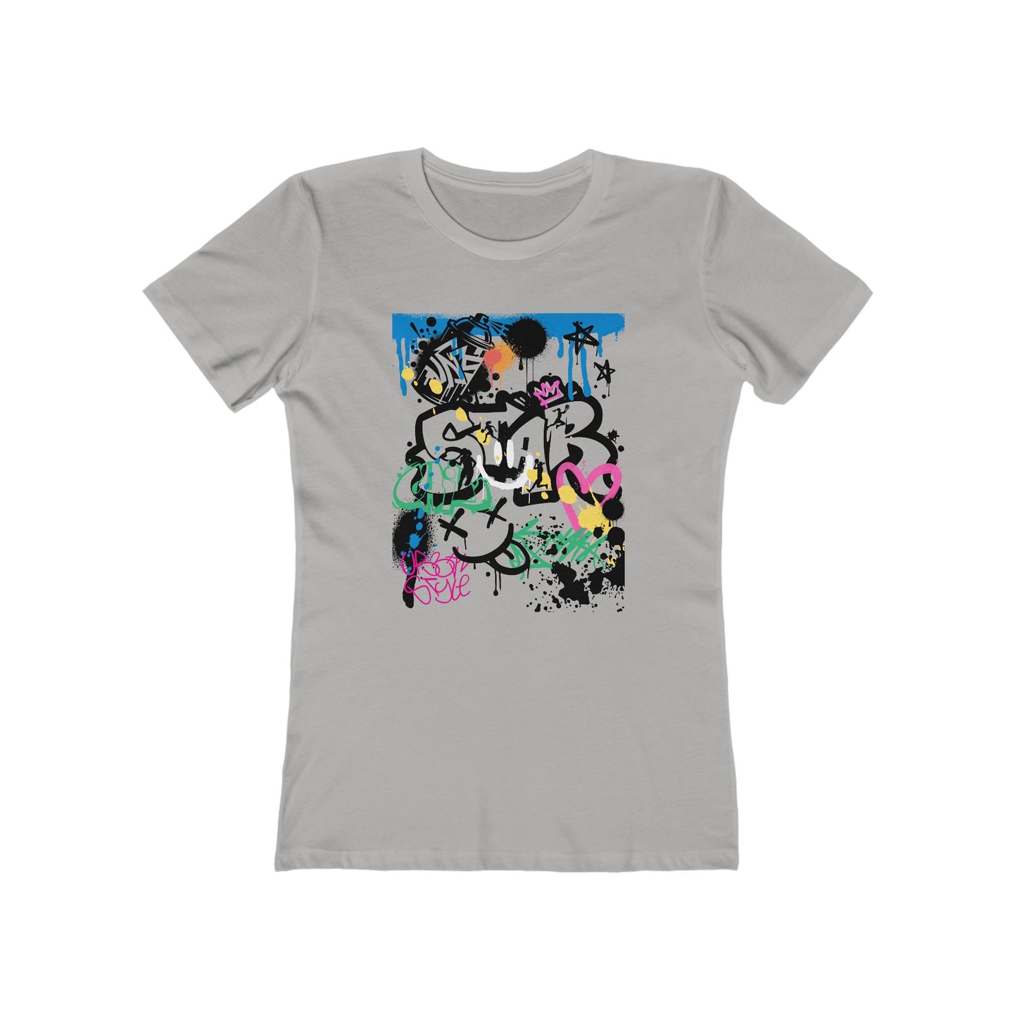 Graffiti Women B Ball Tee - Women’s Boyfriend Fit Celebration T-Shirt