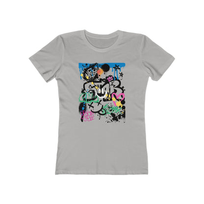 Graffiti Women B Ball Tee - Women’s Boyfriend Fit Celebration T-Shirt