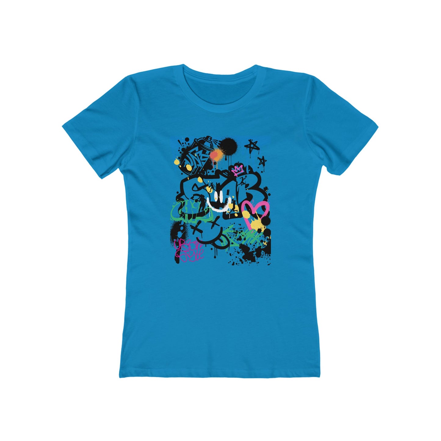 Graffiti Women B Ball Tee - Women’s Boyfriend Fit Celebration T-Shirt