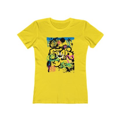 Graffiti Women B Ball Tee - Women’s Boyfriend Fit Celebration T-Shirt