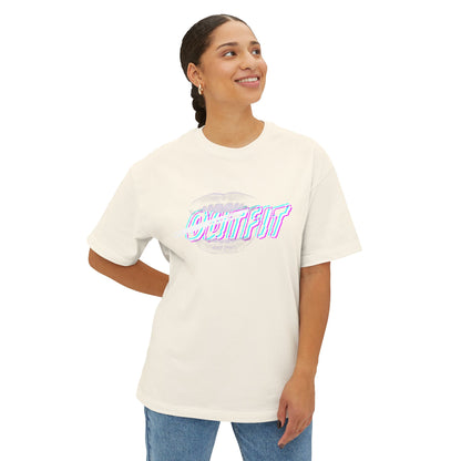 Mouth Fit Glitch Tee – Oversized Box Graphic T-Shirt