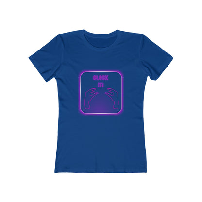 Clock it Neon Fuchsia— Women’s Boyfriend Fit T-Shirt