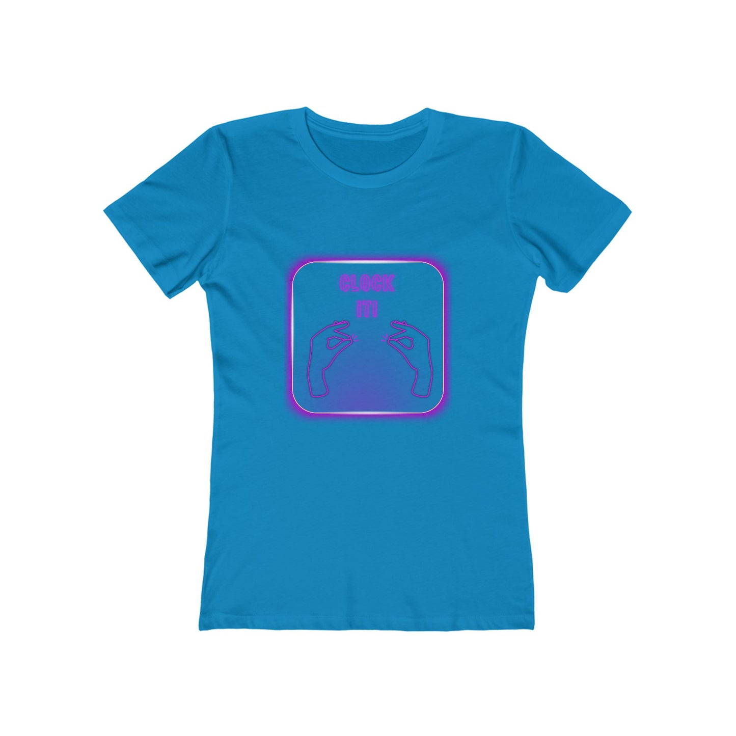 Clock it Neon Fuchsia— Women’s Boyfriend Fit T-Shirt