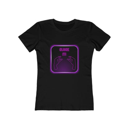 Clock it Neon Fuchsia— Women’s Boyfriend Fit T-Shirt