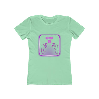 Clock it Neon Fuchsia— Women’s Boyfriend Fit T-Shirt