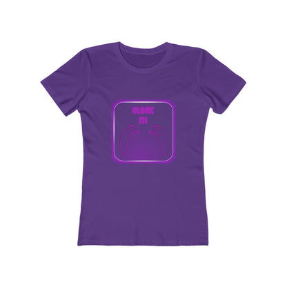 Clock it Neon Fuchsia— Women’s Boyfriend Fit T-Shirt
