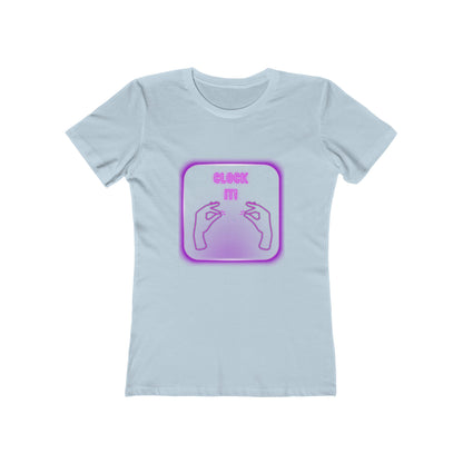 Clock it Neon Fuchsia— Women’s Boyfriend Fit T-Shirt