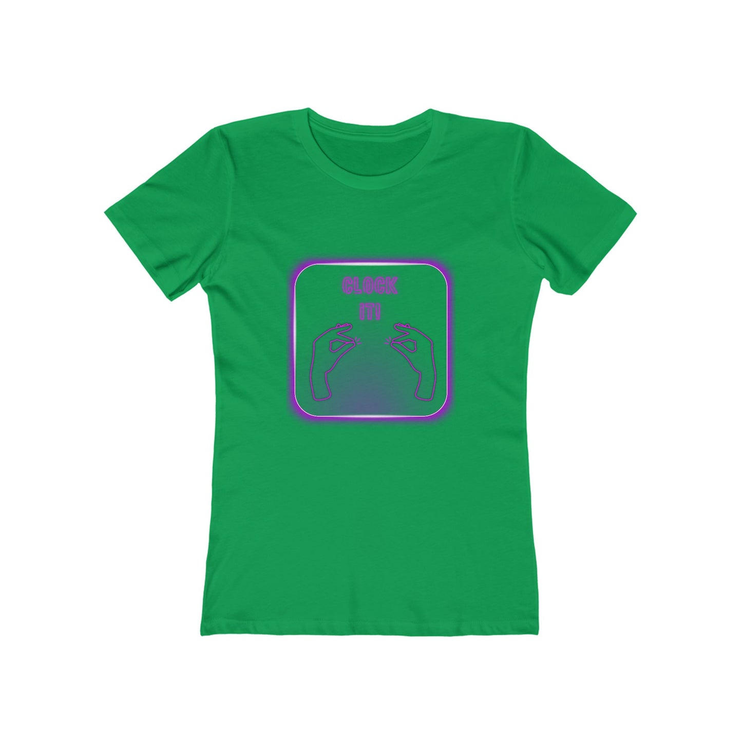 Clock it Neon Fuchsia— Women’s Boyfriend Fit T-Shirt