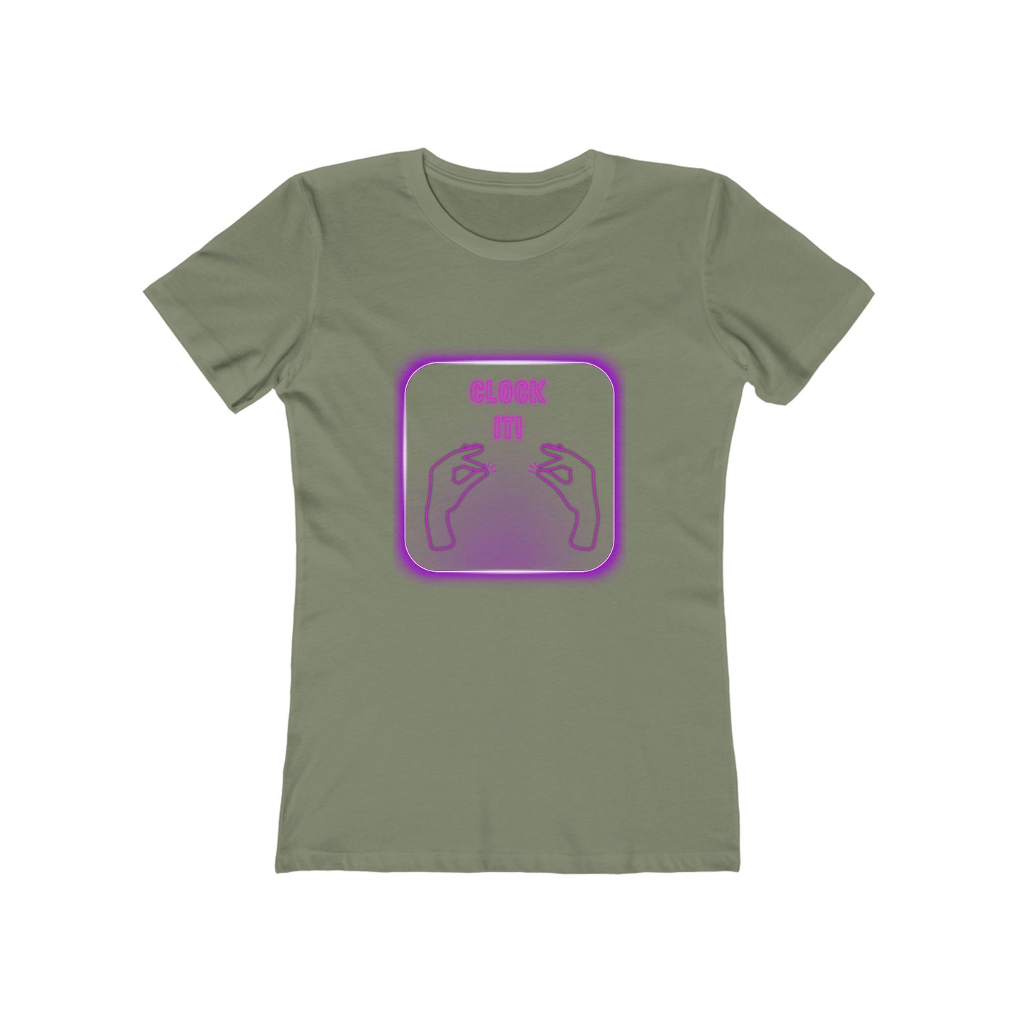 Clock it Neon Fuchsia— Women’s Boyfriend Fit T-Shirt