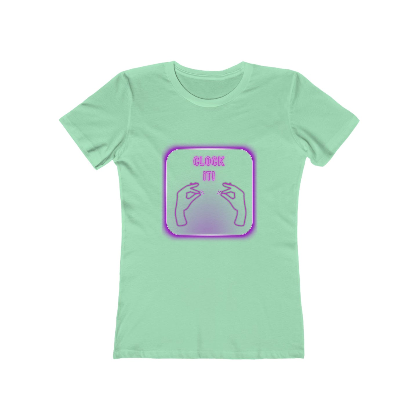 Clock it Neon Fuchsia— Women’s Boyfriend Fit T-Shirt