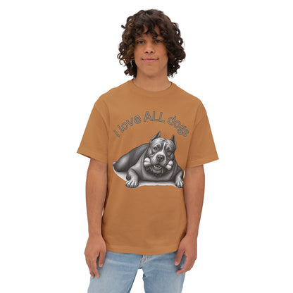I Love All Dogs Tee – Oversized Box Graphic T-Shirt