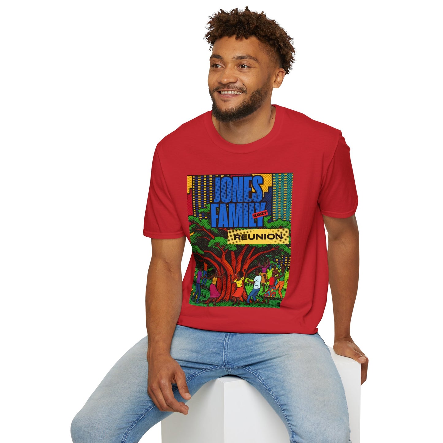 Jones Tree Dancing FR Tee — Unisex Softstyle T-Shirt $16.47-$20.80