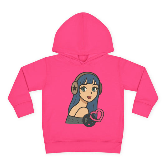 In Her Happy Wearing Headphones - Toddler Hoodie RS3326