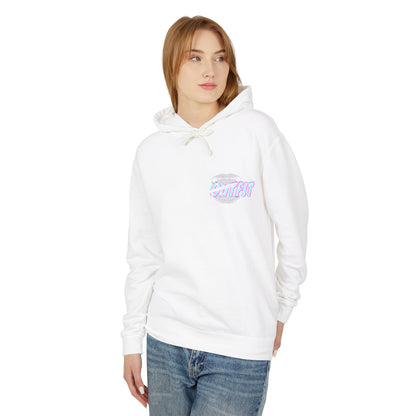 Unisex Mouth Fit Glitch — Lightweight Hooded Sweatshirt