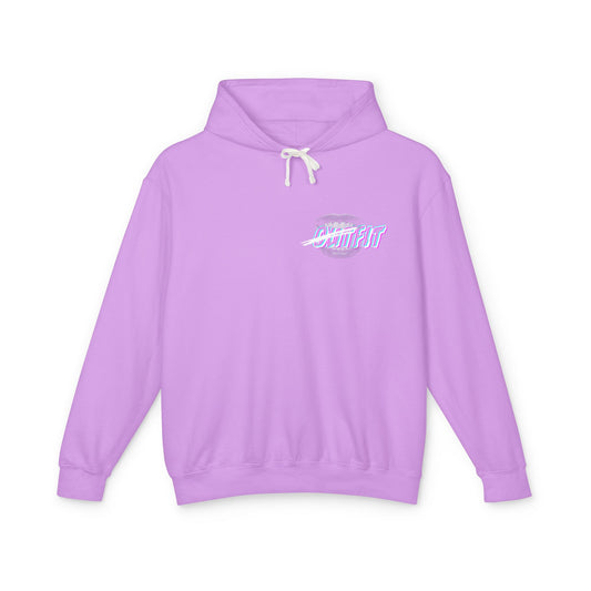 Unisex Mouth Fit Glitch — Lightweight Hooded Sweatshirt