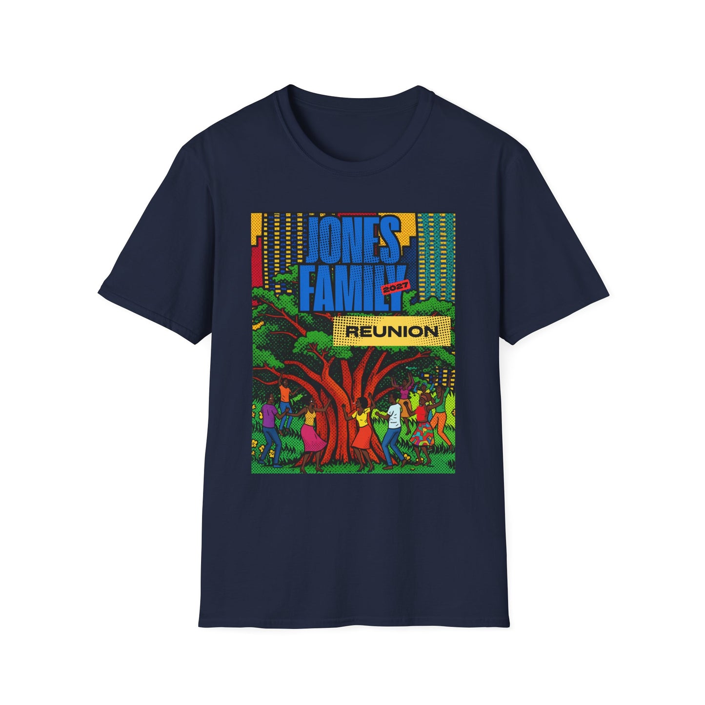 Jones Tree Dancing FR Tee — Unisex Softstyle T-Shirt $16.47-$20.80