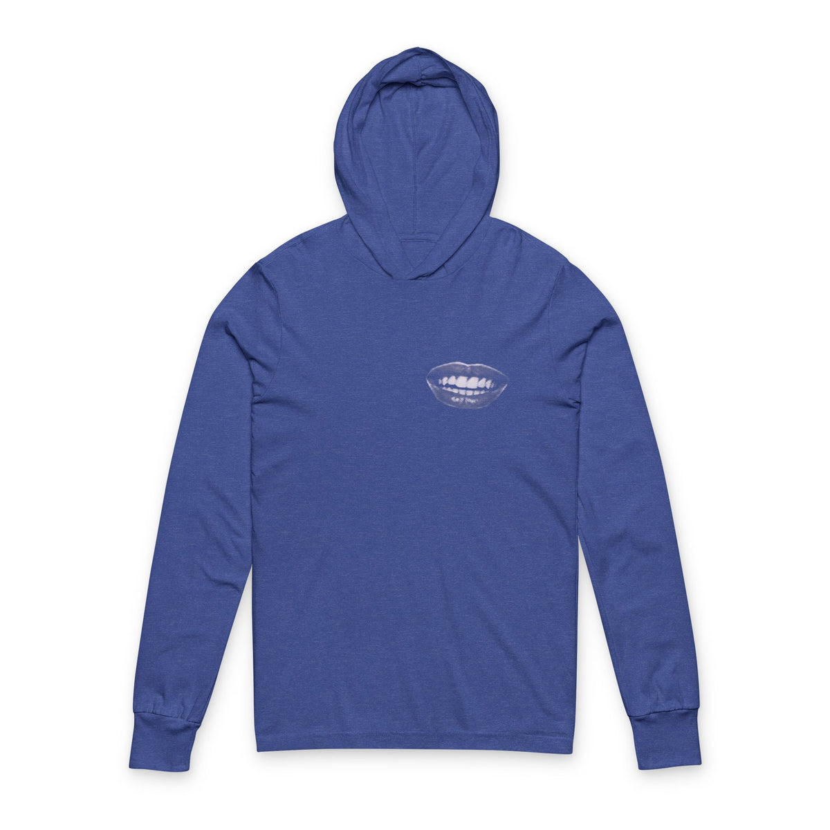 Pocket Mouth Glitch - Hooded Long Sleeve T-Shirt