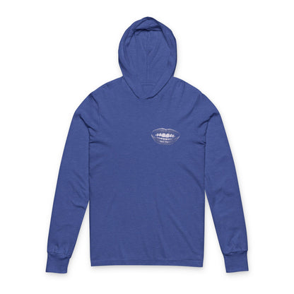 Pocket Mouth Glitch - Hooded Long Sleeve T-Shirt