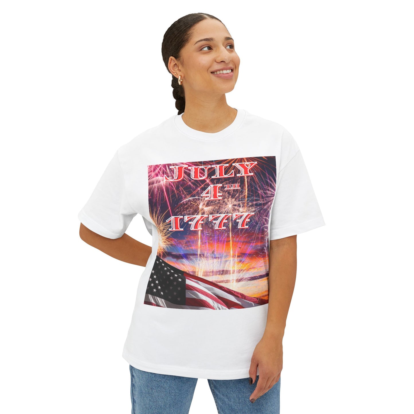 July 4th 1777 Tee – Oversized Box Graphic T-Shirt