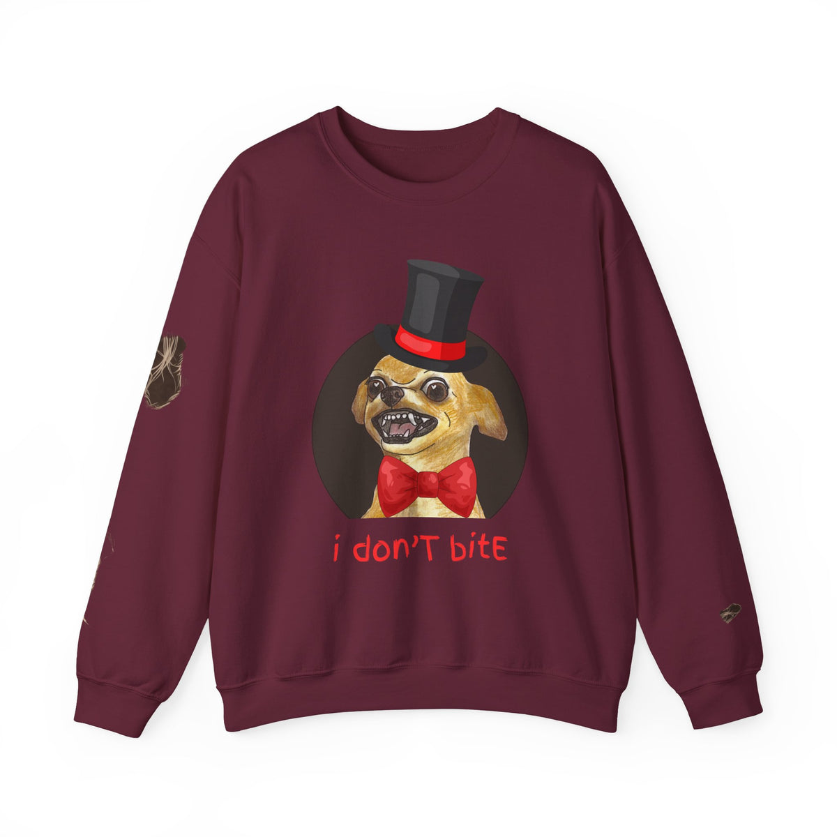 I Don't Bite w/Rips - Graphic Crewneck Sweatshirt