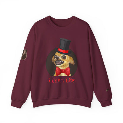 I Don't Bite w/Rips - Graphic Crewneck Sweatshirt