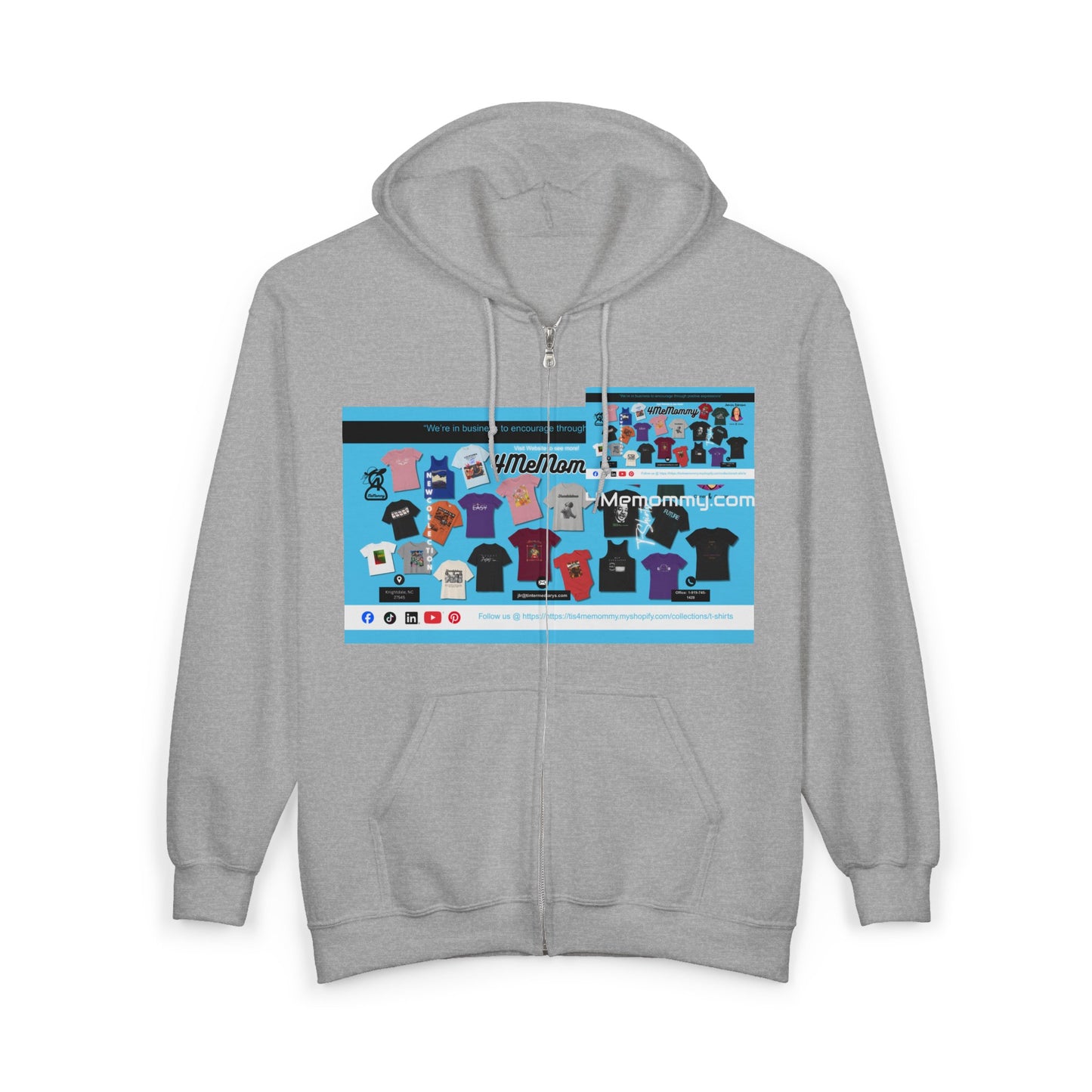 Copy of Personalize It! Gray Business Full - Zip Hoodie