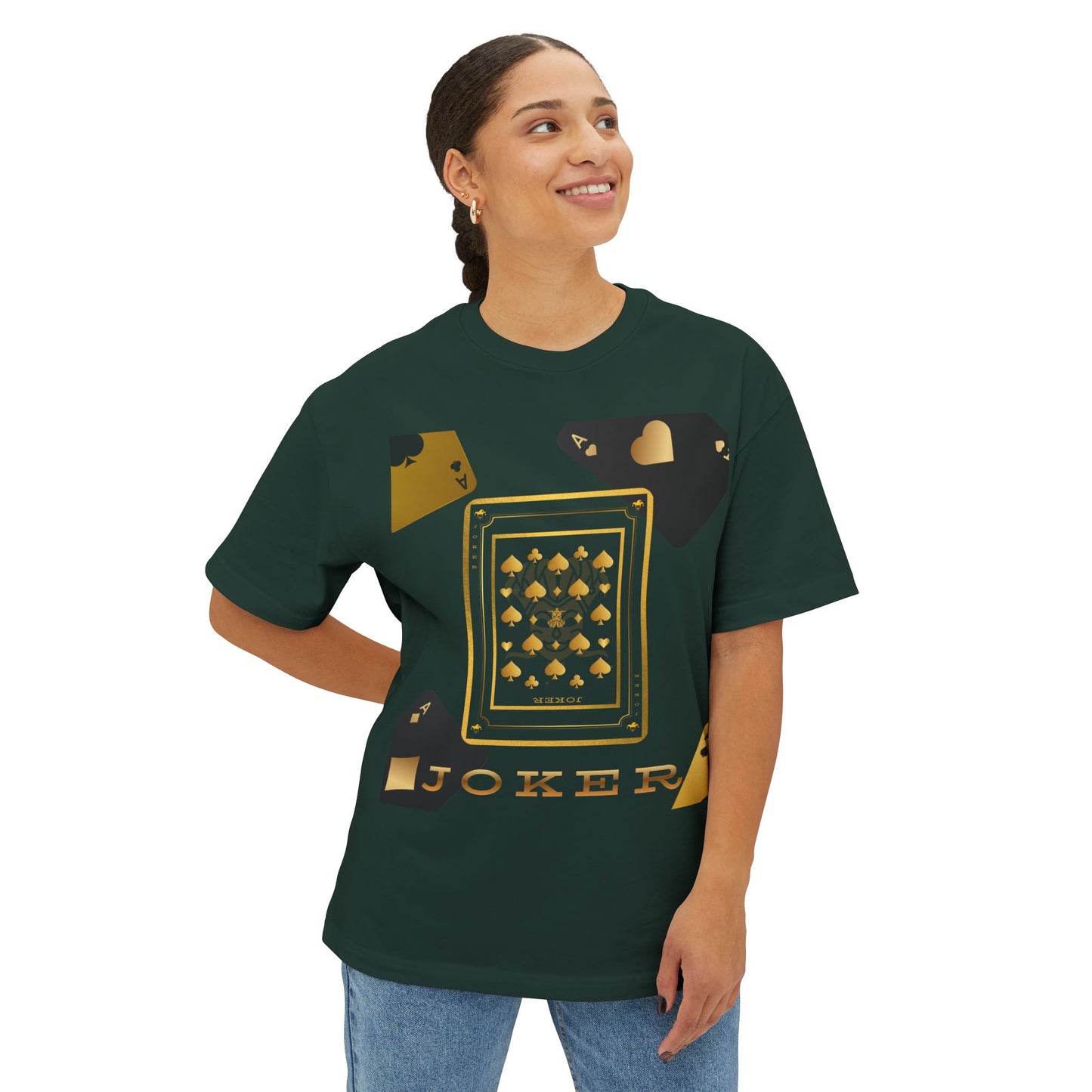 Joker and Aces Tee – Oversized Box Graphic T-Shirt