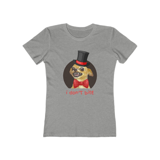 I Don't Bite - Women’s Boyfriend Fit Celebration T-Shirt