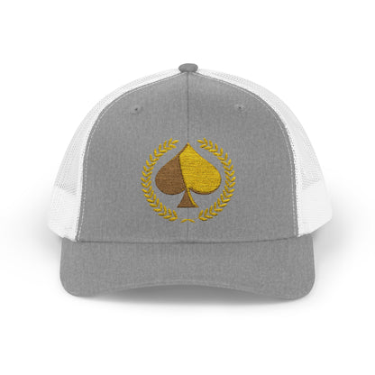 Unisex Gold Ace Snapback Trucker Cap - Embroidered