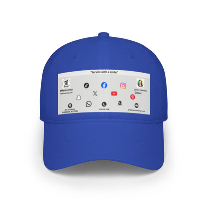Gray Business Card Hat - Low Profile Baseball Cap (Print)