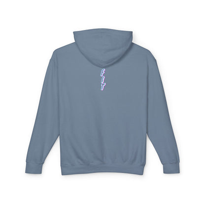 Unisex Mouth Fit Glitch — Lightweight Hooded Sweatshirt