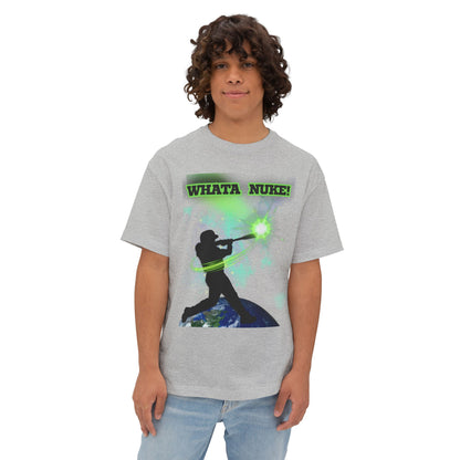 Whata Nuke Baseball Tee – Oversized Box Graphic T-Shirt