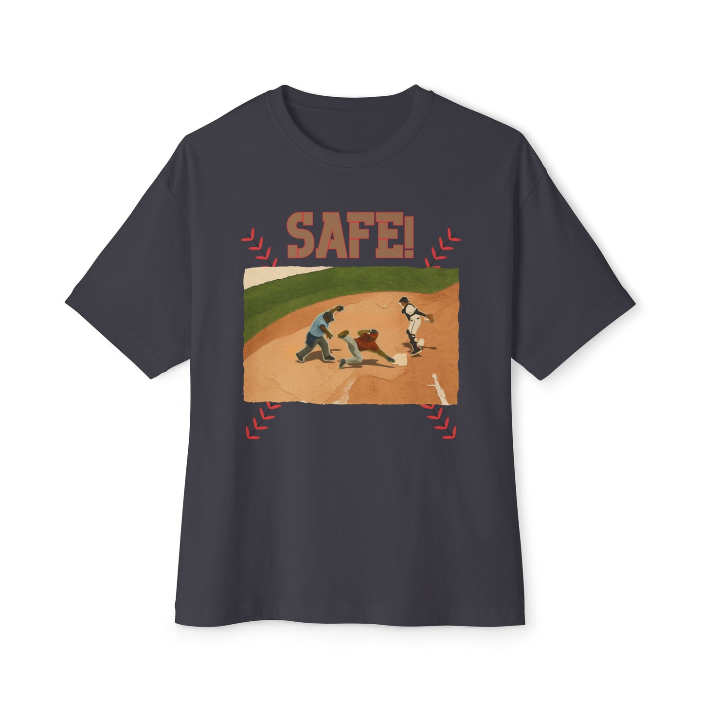 Safe Baseball Tee – Oversized Box Graphic T-Shirt