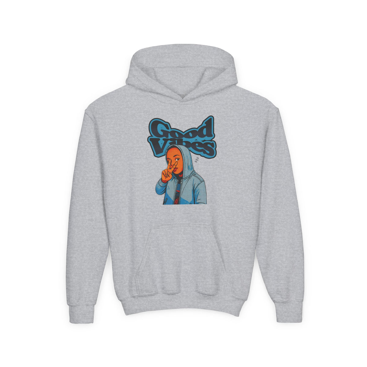 Peace Good Vibes - Kids/Youth Hoodie Gildan 18500B