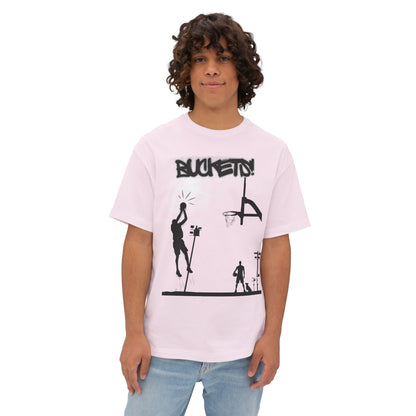 Buckets Basketball Tee – Oversized Box Graphic T-Shirt